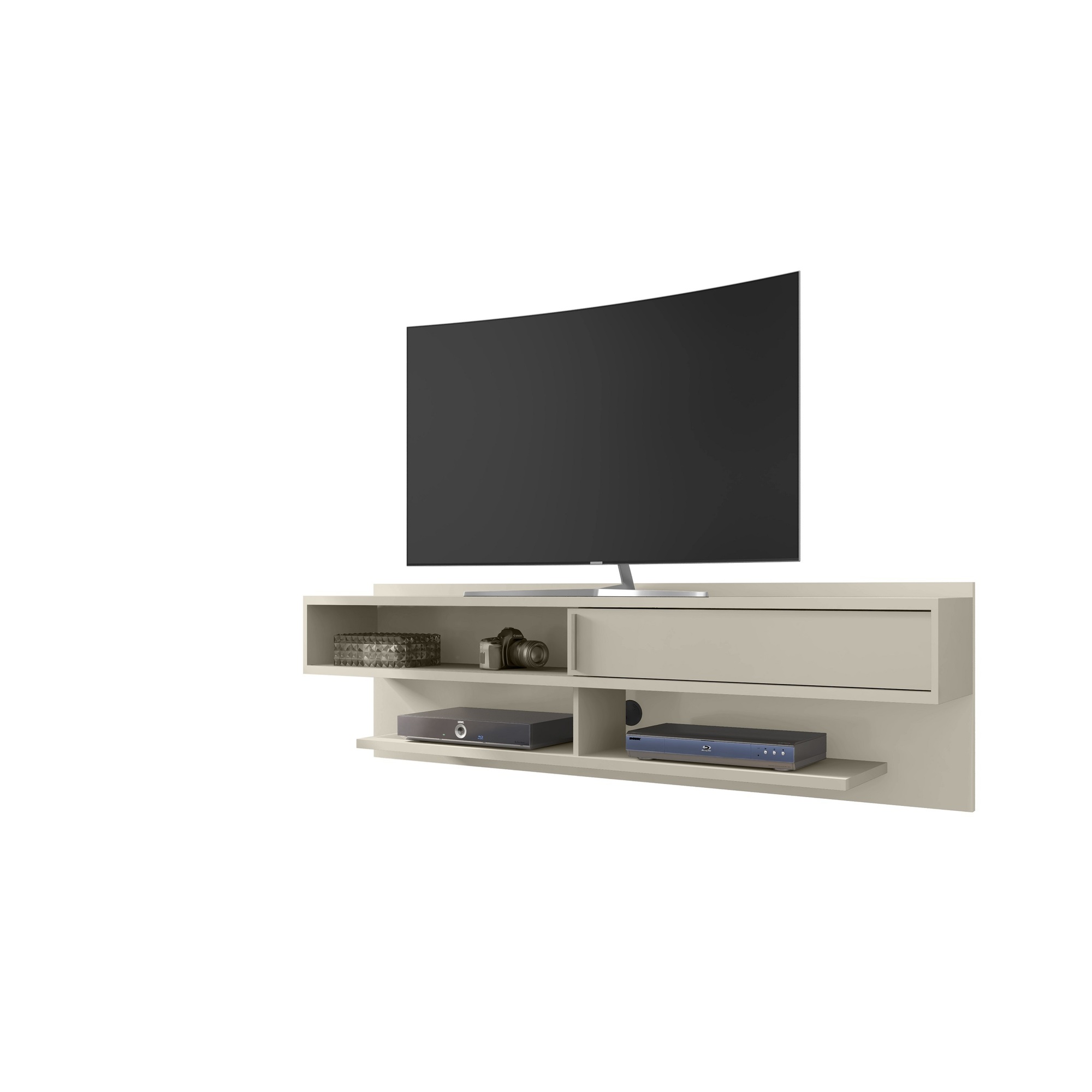 Manhattan Comfort, Astor 70.86 Modern Floating Ent Cntr 1.0 Off White, Width 70.86 in, Height 21.26 in, Depth 12.87 in, Model# 222BMC